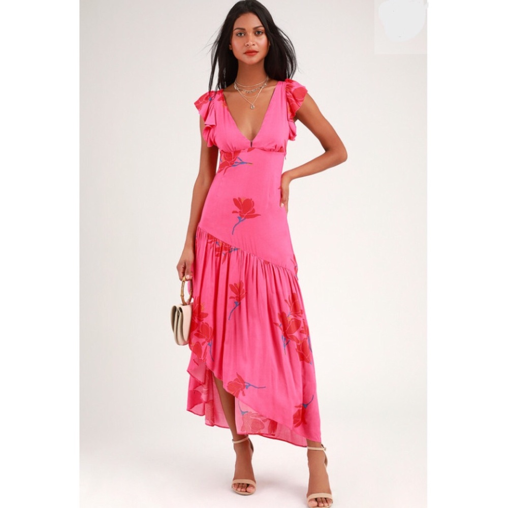 NWT Free People Pink She's A Waterfall Maxi Dress - Picture 2 of 10